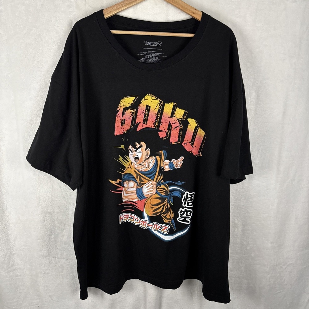 Dragon Ball Z Goku Tee Black Size 3XL Mens T-Shirt Bird Studio Toei NWOT